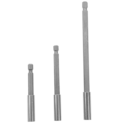 WOONEKY 3 Stück Magnetische Teiliges Bit Verlängerungsset aus Hochfestem Kohlenstoffstahl Kompatibel mit Sechskantschaft Magnetische Bohrerhalterung Vielseitig für Akkuschrauber und von WOONEKY