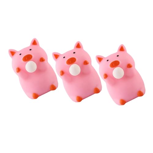 WOONEKY 3 Stück Niedliche Schwein Stressspielzeug zum Drücken Anti Angst Fidget Toy Weiches Squishy Pig Squeeze und Party mitgebsel für Erwachsene von WOONEKY