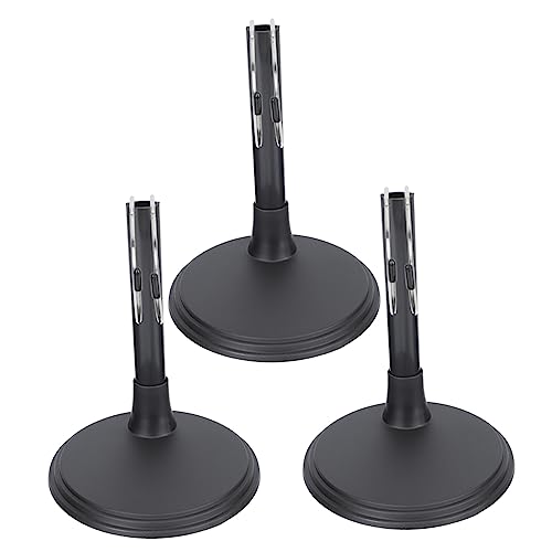 WOONEKY 3 Stück Puppenständer Schwarz Stabile Doll Bases mit Breiter Basis ohne Scharfe Kanten für Große Puppen Fein Verarbeitet rutschfest für Kinderzimmer Dekoration von WOONEKY