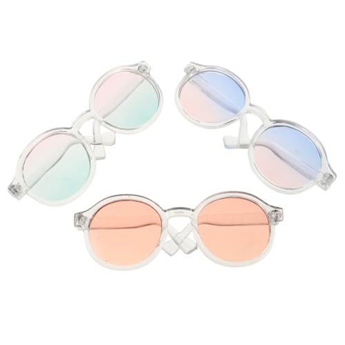 WOONEKY 3 Stück Teiliges Brillen Puppen Miniatur Dollhouse Eyewear DIY Puppenmode Zubehör mit Trendigen Bunten Sonnenbrillen Passend für Vielseitiges Puppenkleidungs Spielzubehör WOONEKY 3 Stück Teiliges Brillen Puppen Miniatur Dollhouse Eyewear DIY Puppenmode Zubehör mit Trendigen Bunten Sonnenbrillen Passend für Vielseitiges Puppenkleidungs Spielzubehör von WOONEKY
