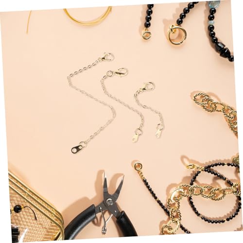 WOONEKY 3 Stück Teiliges Gold Kettenverlängerungen mit Karabinerverschluss für Armbänder und Fußketten Diy Schmuckherstellung Zubehör WOONEKY 3 Stück Teiliges Gold Kettenverlängerungen mit Karabinerverschluss für Armbänder und Fußketten Diy Schmuckherstellung Zubehör von WOONEKY