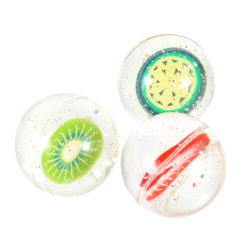 WOONEKY 3 Stück Teiliges Gummibälle mit Früchtemotiv Bunte Springbälle für Ungiftiges Langlebiges Material Pädagogisches zur Farb und Früherkennung für Drinnen und Draußen WOONEKY 3 Stück Teiliges Gummibälle mit Früchtemotiv Bunte Springbälle für Ungiftiges Langlebiges Material Pädagogisches zur Farb und Früherkennung für Drinnen und Draußen von WOONEKY