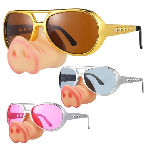 WOONEKY 3 Stück Teiliges Lustige Brille mit Schweinenase Clown Nase und Hexen Design Leichte Partybrille für Erwachsene als Foto Requisiten und Geburtstagsgeschenke WOONEKY 3 Stück Teiliges Lustige Brille mit Schweinenase Clown Nase und Hexen Design Leichte Partybrille für Erwachsene als Foto Requisiten und Geburtstagsgeschenke von WOONEKY