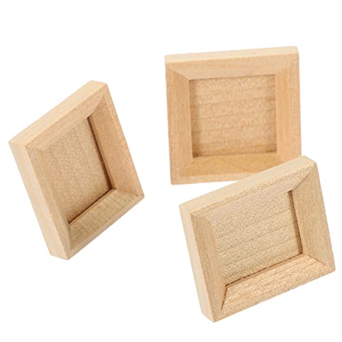 WOONEKY 3 Stück Teiliges Mini Holz Bilderrahmen für Puppenhaus DIY Mikro Landschaft Deko Kleine Fotoaufsteller Verschiedenen Formen Naturfarbene Miniatur Rahmen für Hausdekoration WOONEKY 3 Stück Teiliges Mini Holz Bilderrahmen für Puppenhaus DIY Mikro Landschaft Deko Kleine Fotoaufsteller Verschiedenen Formen Naturfarbene Miniatur Rahmen für Hausdekoration von WOONEKY