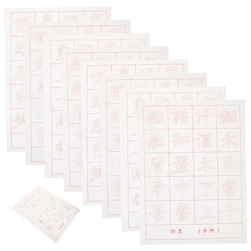 WOONEKY 30 Blatt Chinesische Kalligraphie Übungspapiere mit Hochreißfestem Reispapier für Anfänger Elastische Kopierblätter zum Schreiben und Üben Traditioneller Pinseltechniken Tragbar WOONEKY 30 Blatt Chinesische Kalligraphie Übungspapiere mit Hochreißfestem Reispapier für Anfänger Elastische Kopierblätter zum Schreiben und Üben Traditioneller Pinseltechniken Tragbar von WOONEKY