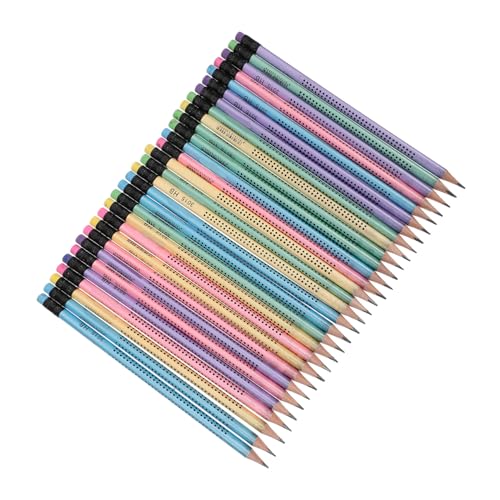 WOONEKY 30 Stück Teiliges Hb Holzbleistift mit Radiergummi Rutschfeste Skizzenbleistifte für Künstler Schüler und Büro Langlebige Spitze zum Zeichnen und Schreiben von WOONEKY