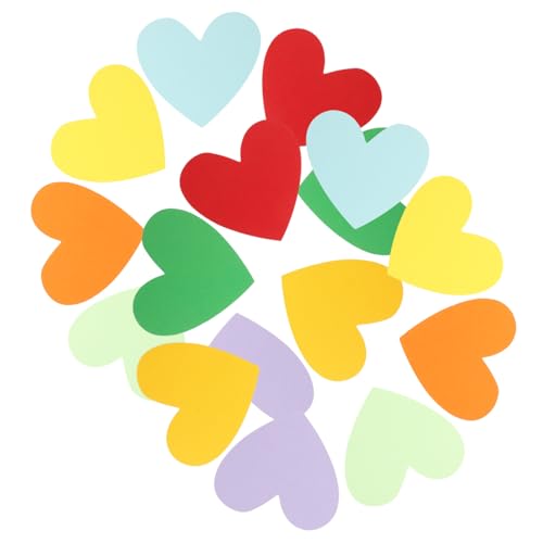 WOONEKY 30 Stück Teiliges Herz Papier Bunte Kreative Dekoration für Pinnwände Klassenzimmer Wandkunst Scrapbooking Bastelprojekte Valentinstag DIY Verzierungen Zufällige von WOONEKY