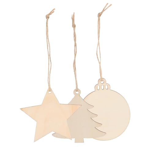 WOONEKY 30 Stück Teiliges Holzscheiben Weihnachtsdeko zum Basteln Kreative DIY Holzanhänger mit Glatter Oberfläche für Christbaumschmuck Baumscheiben und Handgemachte Weihnachtsdekoration WOONEKY 30 Stück Teiliges Holzscheiben Weihnachtsdeko zum Basteln Kreative DIY Holzanhänger mit Glatter Oberfläche für Christbaumschmuck Baumscheiben und Handgemachte Weihnachtsdekoration von WOONEKY