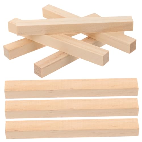 WOONEKY 30 Stück Teiliges Rechteckige Holzstäbe aus Naturbelassenem Buchenholz Unlackierte Holzleisten zum Basteln DIY Modellbau und Holzarbeiten Vielseitig Einsetzbar für Kreative von WOONEKY