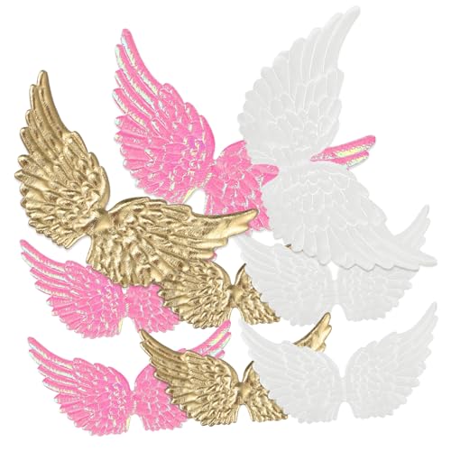 WOONEKY 36 Stk. Teiliges Engelsflügel zum Basteln Goldene Glitzernde und Weiße DIY Stoffapplikationen Dekorative Patches für Kleidung Rucksäcke Kostüme und Partydekorationen WOONEKY 36 Stk. Teiliges Engelsflügel zum Basteln Goldene Glitzernde und Weiße DIY Stoffapplikationen Dekorative Patches für Kleidung Rucksäcke Kostüme und Partydekorationen von WOONEKY