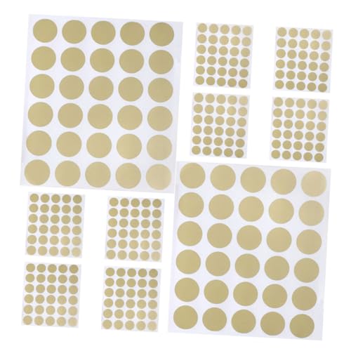 WOONEKY 360 Stück Goldene Aufkleber Rund Selbstklebend für DIY Belohnungskarten Lotterietickets Party und Hochzeits Spiele Vielseitige Scratch Off Sticker für Überraschungsprämien WOONEKY 360 Stück Goldene Aufkleber Rund Selbstklebend für DIY Belohnungskarten Lotterietickets Party und Hochzeits Spiele Vielseitige Scratch Off Sticker für Überraschungsprämien von WOONEKY