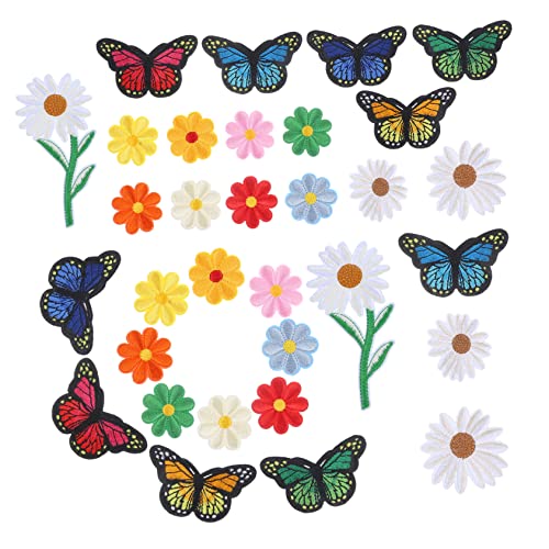 WOONEKY 39 Stück Teiliges Bestickter Schmetterling und Blumen Bügelbilder Patches zum Aufbügeln und Annähen Strapazierfähige Jeans Reparatur Applikationen für Jacken Taschen und Kleidung WOONEKY 39 Stück Teiliges Bestickter Schmetterling und Blumen Bügelbilder Patches zum Aufbügeln und Annähen Strapazierfähige Jeans Reparatur Applikationen für Jacken Taschen und Kleidung von WOONEKY