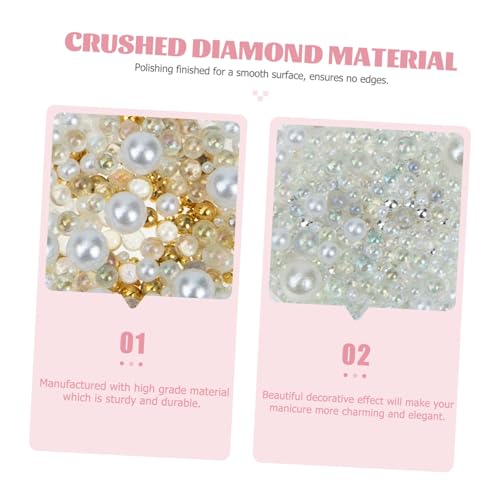 WOONEKY 4 Boxen Perlen Nageldekorationen Gemischte Hochglänzend für DIY Nail Art Basteln Schmuckherstellung Geeignet für Nageldesign und Personalisierte Nagelkunst WOONEKY 4 Boxen Perlen Nageldekorationen Gemischte Hochglänzend für DIY Nail Art Basteln Schmuckherstellung Geeignet für Nageldesign und Personalisierte Nagelkunst von WOONEKY