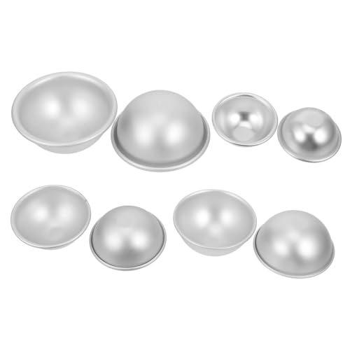 WOONEKY 4 Paare Aluminium Halbkugel Backform Teiliges DIY Badebomben und Kuchen Halbkreis Form für Langlebiges Einfaches Entformen und Professionelles Basteln von Badepralinen und Seifen WOONEKY 4 Paare Aluminium Halbkugel Backform Teiliges DIY Badebomben und Kuchen Halbkreis Form für Langlebiges Einfaches Entformen und Professionelles Basteln von Badepralinen und Seifen von WOONEKY