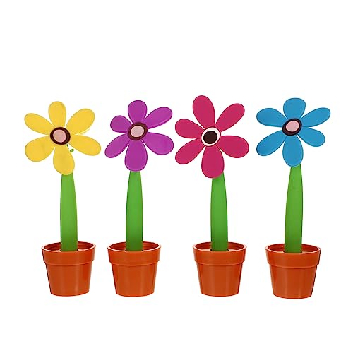 WOONEKY 4 Stück Blütenstift Stift Schulbüro Sonnenblumenstift Blumenförmiger Stift Blumenstifte in Blumentopfform kugelschreiber WOONEKY 4 Stück Blütenstift Stift Schulbüro Sonnenblumenstift Blumenförmiger Stift Blumenstifte in Blumentopfform kugelschreiber von WOONEKY