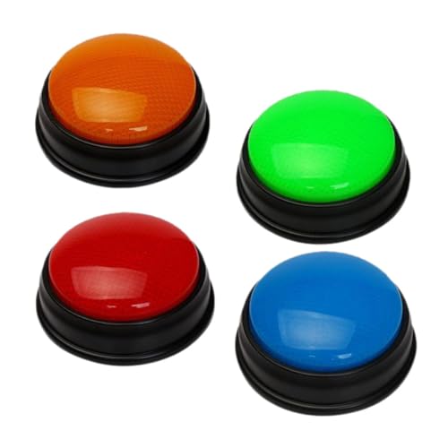 WOONEKY 4 Stück Buzzers Multifunktionale Leuchtende Antwort Summer für Interaktive Spiele Quiz und Lernaktivitäten für Familienfeiern und Erziehung von WOONEKY