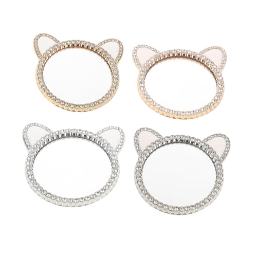 WOONEKY 4 Stück Cat Ear Handy Spiegel DIY Handyhülle Zubehör Süßer Handspiegel mit Katzenohren und Hasenohren Kompakter Schminkspiegel für Mädchen Praktisches Vanity Mirror für Beauty WOONEKY 4 Stück Cat Ear Handy Spiegel DIY Handyhülle Zubehör Süßer Handspiegel mit Katzenohren und Hasenohren Kompakter Schminkspiegel für Mädchen Praktisches Vanity Mirror für Beauty von WOONEKY