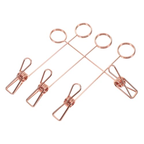 WOONEKY 4 Stück Doppelköpfige Metall Clips Vielseitige Fotohalter für Tisch Memo und Notizhalter aus Robustem Metall Eleganter Minimalistischer Zettelhalter für Büro und Zuhause WOONEKY 4 Stück Doppelköpfige Metall Clips Vielseitige Fotohalter für Tisch Memo und Notizhalter aus Robustem Metall Eleganter Minimalistischer Zettelhalter für Büro und Zuhause von WOONEKY