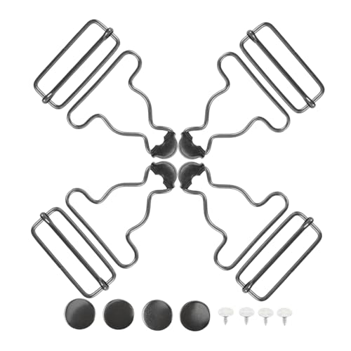WOONEKY 4 Stück Metall Latzhosenschnallen Teilig Verstellbar Jeans Slider Clips Ersatzverschlüsse für Hosenträger Denim Overalls Modische Vielseitige Ersatzbeschläge für Lässige Outfits WOONEKY 4 Stück Metall Latzhosenschnallen Teilig Verstellbar Jeans Slider Clips Ersatzverschlüsse für Hosenträger Denim Overalls Modische Vielseitige Ersatzbeschläge für Lässige Outfits von WOONEKY