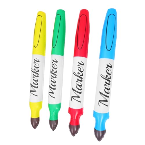 WOONEKY 4 Stück Teiliges Aufblasbares Riesen-marker-set in Leuchtenden Farben für Schulanfang Geburtstagsfeiern Klassenzimmerdekoration Party und Indoor-outdoor-einsatz von WOONEKY