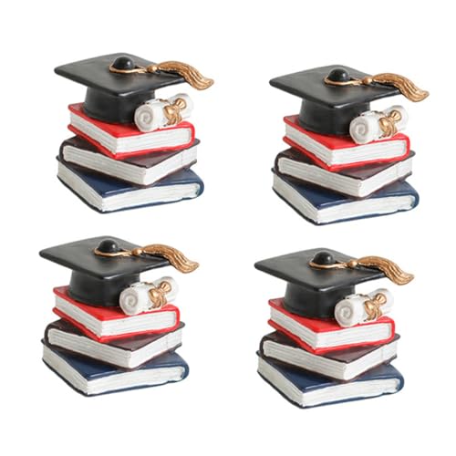WOONEKY 4 Stück Teiliges Buchform Tortendeko aus Hochwertigem Harz Kuchenornamente für Abschlussfeier Geburtstag und Partydekoration Langlebig und Sicher für Festliche Anlässe WOONEKY 4 Stück Teiliges Buchform Tortendeko aus Hochwertigem Harz Kuchenornamente für Abschlussfeier Geburtstag und Partydekoration Langlebig und Sicher für Festliche Anlässe von WOONEKY