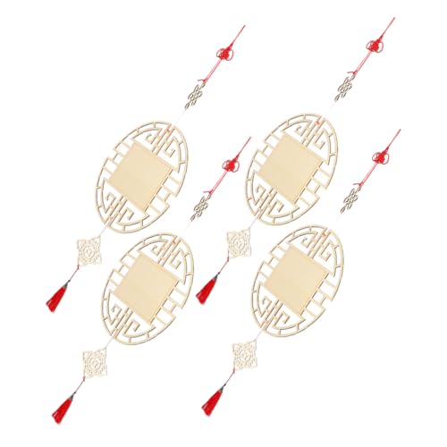 WOONEKY 4 Stück Teiliges DIY Chinesische Holzanhänger Kinderhandwerk Traditionelle Antike Wanddeko mit Chinesischem Knoten für Schulflur und Frühlingsfest WOONEKY 4 Stück Teiliges DIY Chinesische Holzanhänger Kinderhandwerk Traditionelle Antike Wanddeko mit Chinesischem Knoten für Schulflur und Frühlingsfest von WOONEKY