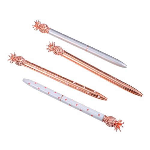 WOONEKY 4 Stück Teiliges Metall Kugelschreiber mit Ananas Design Leichte Tragbare Schreibstifte für Schüler Langlebig und Rutschfest Geeignet für Schule Büro und Alltag WOONEKY 4 Stück Teiliges Metall Kugelschreiber mit Ananas Design Leichte Tragbare Schreibstifte für Schüler Langlebig und Rutschfest Geeignet für Schule Büro und Alltag von WOONEKY