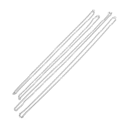 WOONEKY 4 Stück Teiliges Titanstahl O Ring Halsketten und DIY Schmuckketten für Schmuckherstellung Langlebig Hautfreundlich für Anhänger und Bastelprojekte WOONEKY 4 Stück Teiliges Titanstahl O Ring Halsketten und DIY Schmuckketten für Schmuckherstellung Langlebig Hautfreundlich für Anhänger und Bastelprojekte von WOONEKY