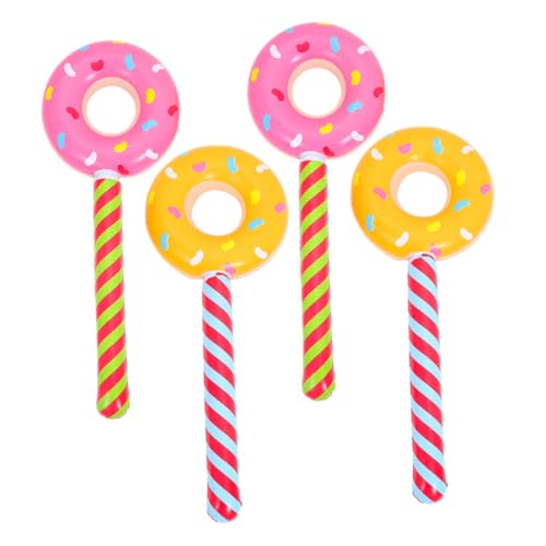 WOONEKY 4 Stücke Aufblasbare Donut Luftballons für Kindergeburtstage Süßigkeiten Themen Dekorationen für und Außenpartys für Festlichkeiten und Feiern WOONEKY 4 Stücke Aufblasbare Donut Luftballons für Kindergeburtstage Süßigkeiten Themen Dekorationen für und Außenpartys für Festlichkeiten und Feiern von WOONEKY
