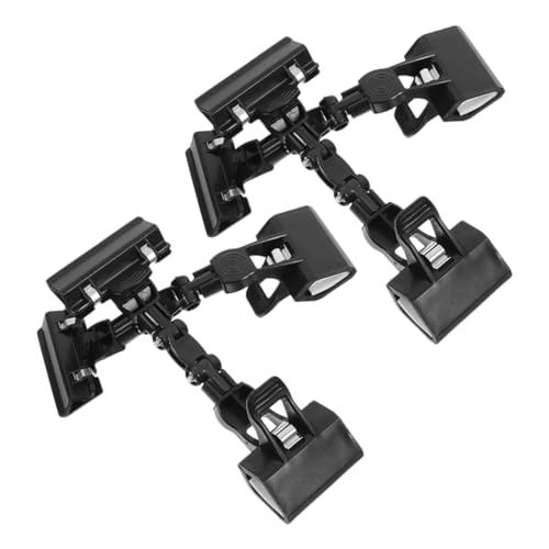 WOONEKY 4 Stücke Teiliges Verstellbare Doppelte Kopf Clips für Dokumente Zeichnungen und Flexibler Drehbarer Halter für Büro Schule und Zuhause von WOONEKY