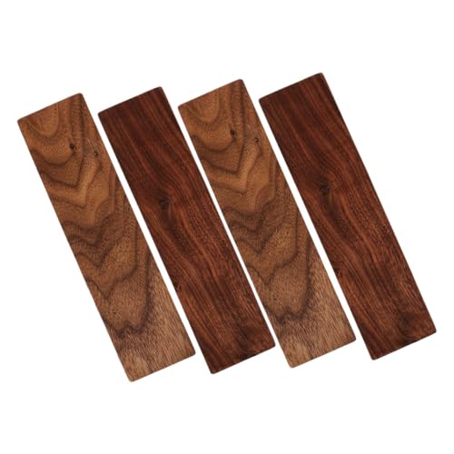 WOONEKY 4 Stücke Walnuss Holzplatten für Diy Holzarbeiten Unvollendete Holzklötze zum Schnitzen Gravieren und Basteln für Kreative Projekte von WOONEKY