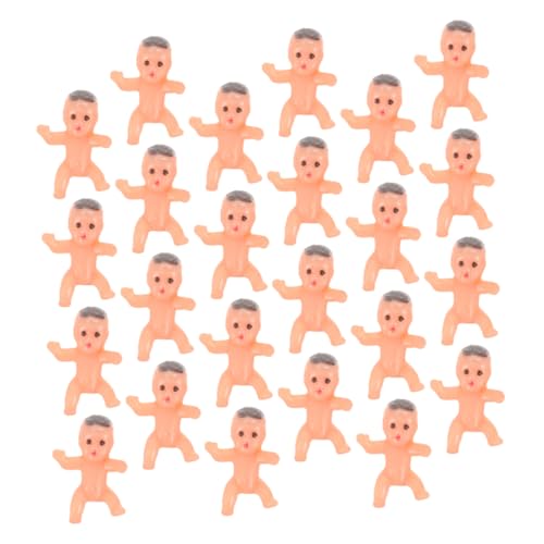 WOONEKY 40 Stück Miniatur Babypuppen Set Teiliges Dekorationsset für Shower und Feiern Vielseitige Detailreiche Figuren aus Kunststoff für Kreative Bastelideen und Festliche Anlässe von WOONEKY