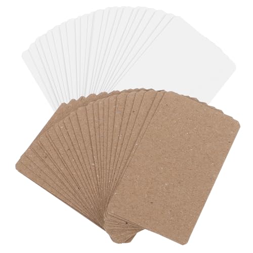 WOONEKY 400 Stück DIY Blanko Graffiti Postkarten Kraftpapier Weißes Karton Vielseitige Leere Karten für Malen Notizen Einladungen für Schule Büro und Kreative Projekte von WOONEKY
