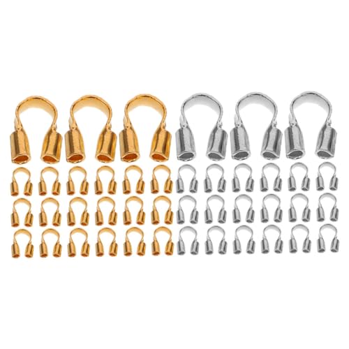 WOONEKY 400 Stück U Förmige Drahtschutzschlaufen in Gold und Silber Polierte Schmuckdraht Protektoren für Armbänder Halsketten DIY Schmuckherstellung Anfängerfreundliche Perlen WOONEKY 400 Stück U Förmige Drahtschutzschlaufen in Gold und Silber Polierte Schmuckdraht Protektoren für Armbänder Halsketten DIY Schmuckherstellung Anfängerfreundliche Perlen von WOONEKY
