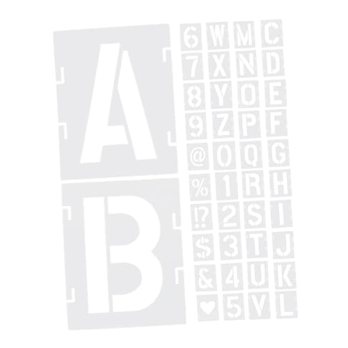WOONEKY 42 Stück Teiliges Spray Schablonen aus Leichtem Kunststoff Wiederverwendbare Alphabet und Zahlenvorlagen Große Buchstaben Schablonen für DIY Malerei Wanddekoration und WOONEKY 42 Stück Teiliges Spray Schablonen aus Leichtem Kunststoff Wiederverwendbare Alphabet und Zahlenvorlagen Große Buchstaben Schablonen für DIY Malerei Wanddekoration und von WOONEKY