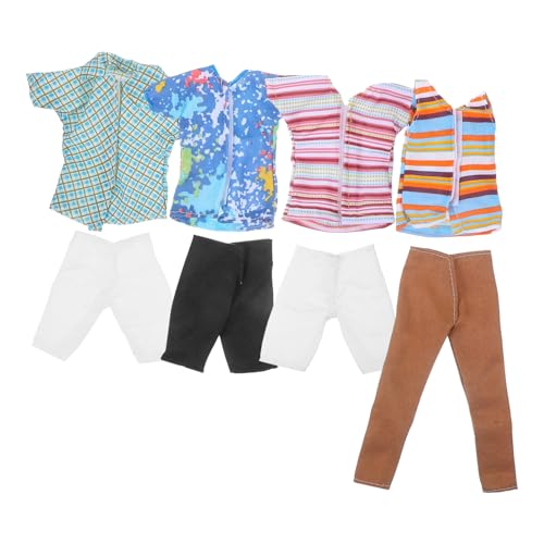 WOONEKY 4sätze Puppenkleidung Für Junge Puppe Outfit Kleidung Shorts Kostüm Puppe Sommer DIY Zubehör von WOONEKY