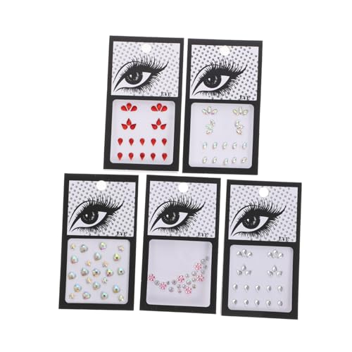 WOONEKY 5 Blätter Selbstklebende Gesichtsrhinestones Flach Rückseite Bunte Kristallsteine für Make up Körper Nägel Vielseitige DIY schmucksteine für Party Festival und Bühnenauftritt WOONEKY 5 Blätter Selbstklebende Gesichtsrhinestones Flach Rückseite Bunte Kristallsteine für Make up Körper Nägel Vielseitige DIY schmucksteine für Party Festival und Bühnenauftritt von WOONEKY
