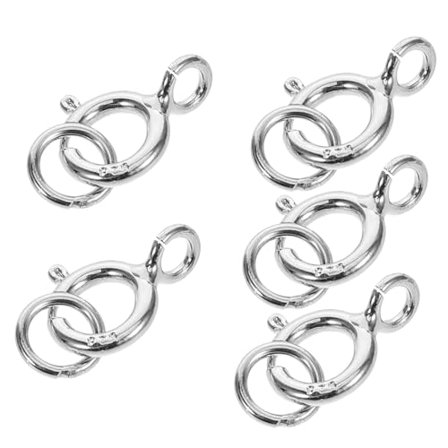 WOONEKY 5 Stück Federriegel Verschlüsse für Diy und Armbänder Verbindungselemente für Perlen Schmuckaccessoires WOONEKY 5 Stück Federriegel Verschlüsse für Diy und Armbänder Verbindungselemente für Perlen Schmuckaccessoires von WOONEKY