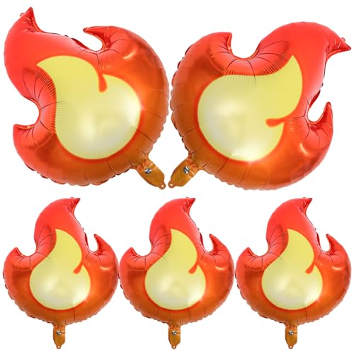 WOONEKY 5 Stück Feuerwehr Flammenballons aus Aluminiumfolie für Jungen Geburtstagsfeiern Hochwertige Langlebige Deko für Partys Hochzeiten und Feiern WOONEKY 5 Stück Feuerwehr Flammenballons aus Aluminiumfolie für Jungen Geburtstagsfeiern Hochwertige Langlebige Deko für Partys Hochzeiten und Feiern von WOONEKY