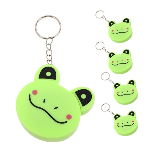 WOONEKY 5 Stück Frosch Cartoon Tier Maßband mit Schlüsselanhänger Weich Retractable für Körper und Stoffmessung Nähen DIY Handwerk Zubehör WOONEKY 5 Stück Frosch Cartoon Tier Maßband mit Schlüsselanhänger Weich Retractable für Körper und Stoffmessung Nähen DIY Handwerk Zubehör von WOONEKY