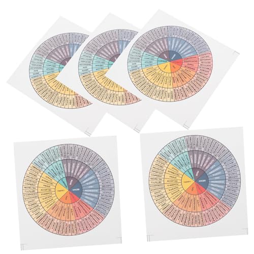 WOONEKY 5 Stück Selbstklebende Gefühl Rad Aufkleber Bunte Emotion Sticker für Laptop Smartphone Notizbuch Stabile Haftung Rückstandsfrei Dekorativ als von WOONEKY