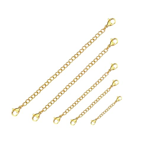 WOONEKY 5 Stück Teiliges Kettenverlängerung mit Doppelseitigem Karabinerverschluss für Schmuckherstellung Verlängerungsketten für Halsketten und Armbänder Langlebig und Einfach zu WOONEKY 5 Stück Teiliges Kettenverlängerung mit Doppelseitigem Karabinerverschluss für Schmuckherstellung Verlängerungsketten für Halsketten und Armbänder Langlebig und Einfach zu von WOONEKY