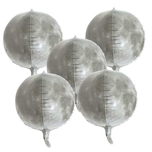 WOONEKY 5 Stück Teiliges Mondförmige Aluminiumfolie Luftballon Weltraum Party Dekoration Mondmuster Für Geburtstag Wissenschafts und Themenfeiern Indoor Outdoor Nutzung WOONEKY 5 Stück Teiliges Mondförmige Aluminiumfolie Luftballon Weltraum Party Dekoration Mondmuster Für Geburtstag Wissenschafts und Themenfeiern Indoor Outdoor Nutzung von WOONEKY