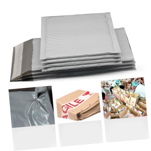 WOONEKY 50 Stück Graue Luftpolster Versandtaschen mit Selbstklebung Stoßfest Kratzfest Vielseitig für Wertgegenstände Paketversand und Digitale Produkte WOONEKY 50 Stück Graue Luftpolster Versandtaschen mit Selbstklebung Stoßfest Kratzfest Vielseitig für Wertgegenstände Paketversand und Digitale Produkte von WOONEKY