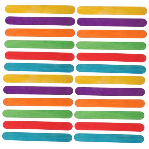 WOONEKY 50 Stück Jumbo Bunte Eisstiele aus Holz Robuste Bastelhölzer für DIY Bastelprojekte Farbenfrohe Handwerksstäbchen Feinmotorik für Zuhause und Schule WOONEKY 50 Stück Jumbo Bunte Eisstiele aus Holz Robuste Bastelhölzer für DIY Bastelprojekte Farbenfrohe Handwerksstäbchen Feinmotorik für Zuhause und Schule von WOONEKY