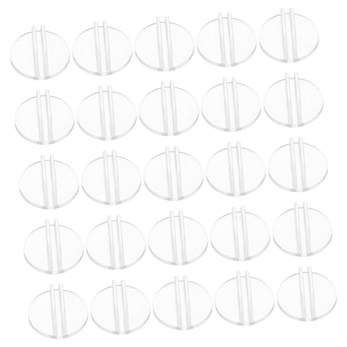 WOONEKY 50 Stück Klare Spielkartenständer Tischkartenhalter für Brettspiele Transparente Miniatur Basen zur Aufbewahrung von Spielkarten Vielseitige und Funktionale Kartenclips für Spiele von WOONEKY