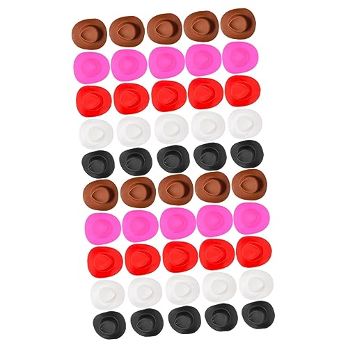 WOONEKY 50 Stück Miniatur Cowboyhüte Kleine Plastik Hüte für Puppen DIY Zubehör und Partys Farben für Dekoration und Kreative Bastelprojekte WOONEKY 50 Stück Miniatur Cowboyhüte Kleine Plastik Hüte für Puppen DIY Zubehör und Partys Farben für Dekoration und Kreative Bastelprojekte von WOONEKY