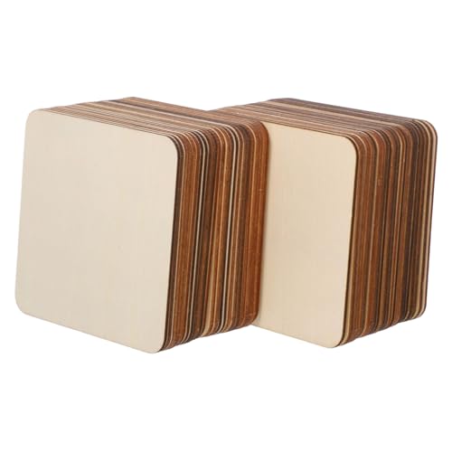WOONEKY 50 Stück Quadratische Holzscheiben Naturbelassen Glatt Poliert für DIY Bastelprojekte Malerei Untersetzer Dekoration Rustikale Holzblanks mit Einzigartiger Maserung WOONEKY 50 Stück Quadratische Holzscheiben Naturbelassen Glatt Poliert für DIY Bastelprojekte Malerei Untersetzer Dekoration Rustikale Holzblanks mit Einzigartiger Maserung von WOONEKY