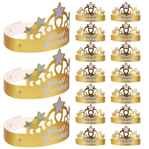 WOONEKY Hüte 50 Stück Prinzessinnen-diademe Für Hochzeitskrone Geburtstags- -stirnband Neujahrshut Kronenhut Für Mädchen Feierhut Neujahrskronenhut Baby Dekorationen von WOONEKY