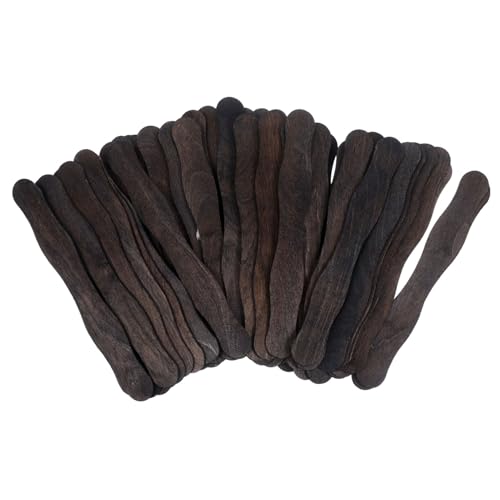 WOONEKY 50 Stück Schwarze Holzstäbchen Eisstäbchen Bastelsticks für Diy Eiscreme Cake Supplies Natürliche Sichere Holzstäbe für Bastelprojekte Party und Kinderhandwerk WOONEKY 50 Stück Schwarze Holzstäbchen Eisstäbchen Bastelsticks für Diy Eiscreme Cake Supplies Natürliche Sichere Holzstäbe für Bastelprojekte Party und Kinderhandwerk von WOONEKY